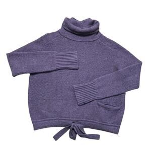 Inhabit Pure Cashmere Turtle Neck Knit Pullover Sweater Purple Medium Women EUC